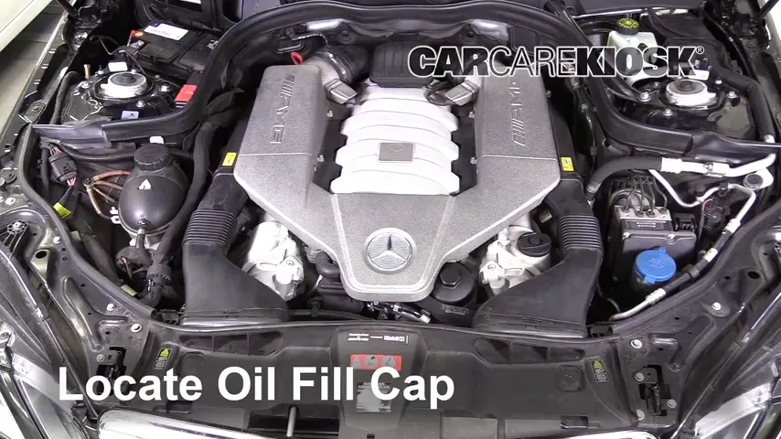 2010 Mercedes-Benz E63 AMG 6.3L V8 Aceite Agregar aceite
